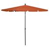 vidaXL Ombrellone da Giardino con Palo 210x140 cm Terracotta