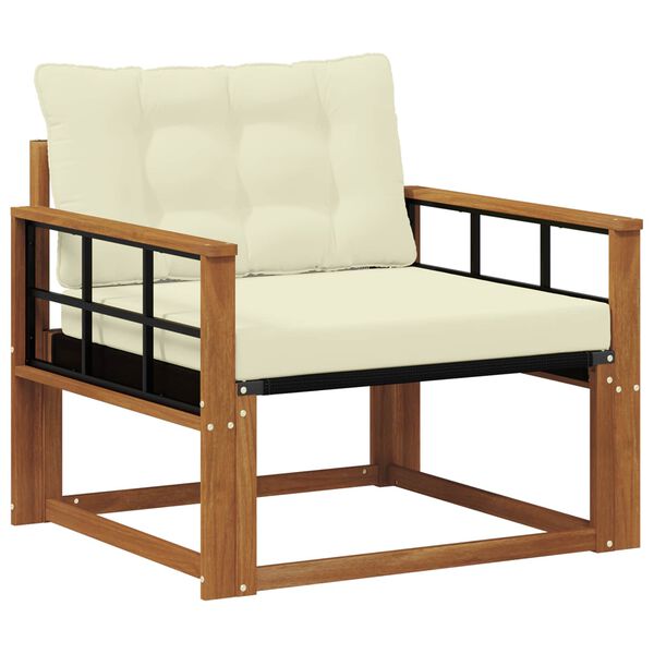 vidaXL Set di divani da esterno Legno di Acacia Massello e Textilene