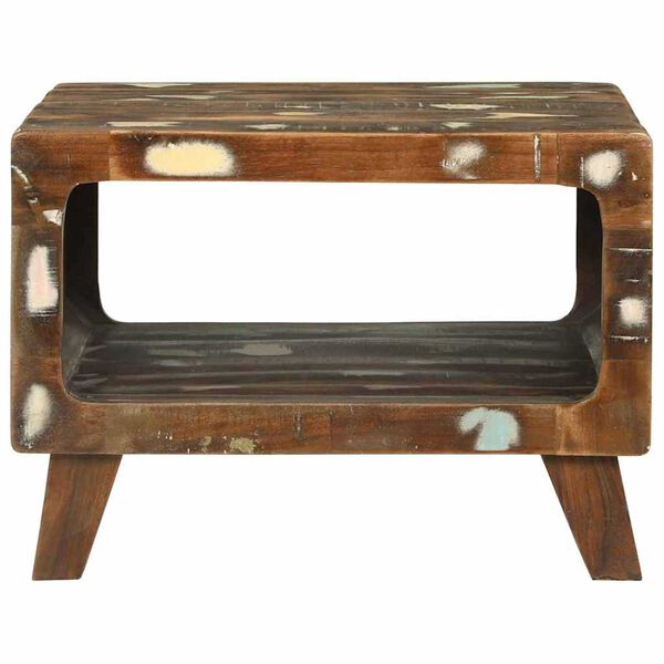 vidaXL Tavolino da salotto 50 x 50 x 35 cm Legno Recuperato Massello