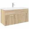 vidaXL Mobile da Bagno con Lavabo Integrato Rovere Sonoma