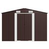 vidaXL Capanno da Giardino Marrone 257x779x181cm in Acciaio Zincato