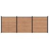 vidaXL Pannello di Recinzione 3 pcs WPC e Alluminio Marrone