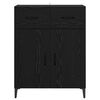 vidaXL Credenza Rovere Nero 69,5 x 34 x 90 cm Legno multistrato