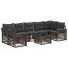 vidaXL Set Divano da Giardino 8 pz Grigio polyrattan