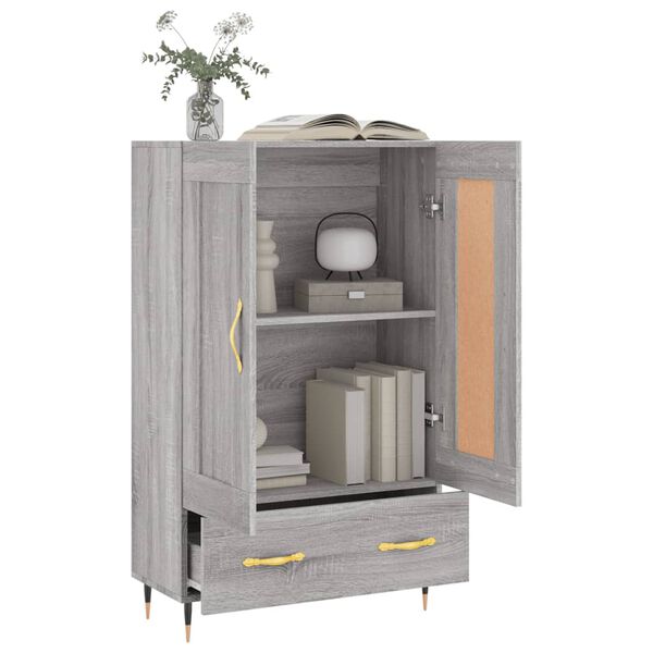 vidaXL Credenza Grigio Sonoma 69,5x31x115 cm in Legno Multistrato