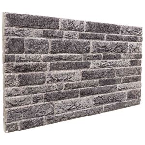 vidaXL Pannelli da parete 10 pz 100 x 50 cm Antracite Schiuma EPS