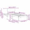 vidaXL Struttura del letto Marrone 75 x 190 cm Pino massello