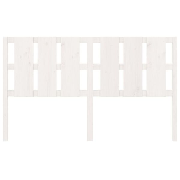 vidaXL Testiera per Letto Bianca 185,5x4x100 cm Legno Massello di Pino