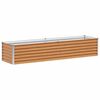 vidaXL Letto rialzato da giardino 195 x 50 x 36 cm Acciaio zincato