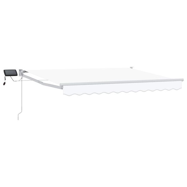 vidaXL Tenda retrattile manuale con LED Bianco 3 x 2,5 m