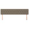 vidaXL Testiera in Tessuto color Tortora 200x7x78/88 cm