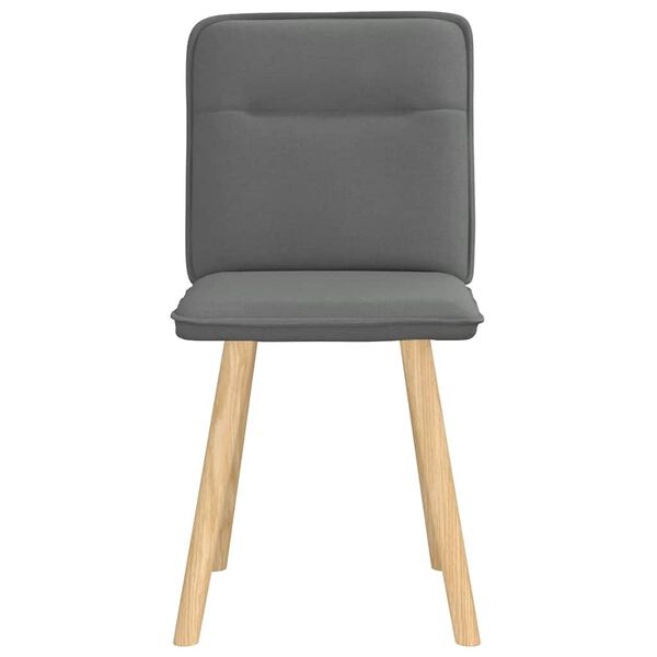 vidaXL Sedie da Pranzo 2 pz Grigio Scuro in Tessuto
