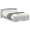vidaXL Telaio del letto con storage Grigio Cemento 150 x 200 cm