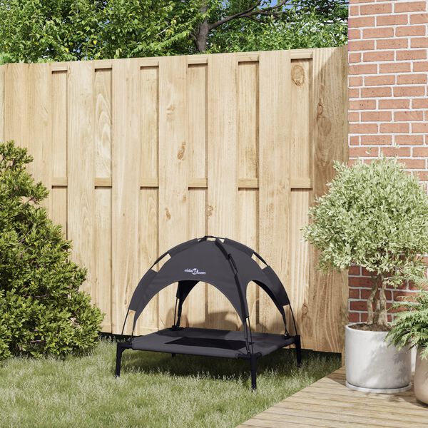 vidaXL Letto per Cani Nero 76 x 62 x 70,5 cm Acciaio
