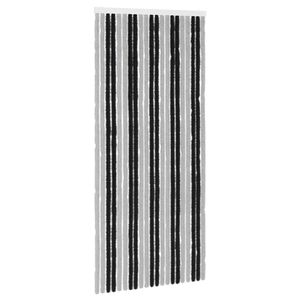 vidaXL Tenda per insetti in chenille Grigio e Nero 90 x 200 cm 100% PP