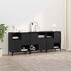 vidaXL Sideboards 3 pcs Rovere Nero 60 x 35 x 70 cm Legno multistrato
