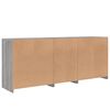 vidaXL Credenza con Luci LED Grigio Sonoma 162x37x67 cm