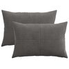 vidaXL Federa 2 pz ALMELO Grigio Scuro 30 x 50 cm corduroy