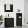 vidaXL Set di mobili per il bagno Montaggio a parete 3 pcs Nero