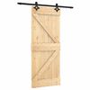 vidaXL Porta scorrevole Naturale e Nero 85 x 210 cm