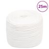 vidaXL Corda per barca Completamente Bianca 10 mm 25 m Polipropilene