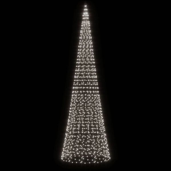 vidaXL Albero di Natale a LED su Asta 1534 LED Bianco Freddo 500 cm