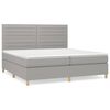 vidaXL Giroletto a Molle con Materasso Grigio Chiaro 200x200cm Tessuto
