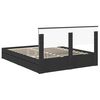 vidaXL Letto con Contenitore Nero 150 x 200 cm Legno multistrato