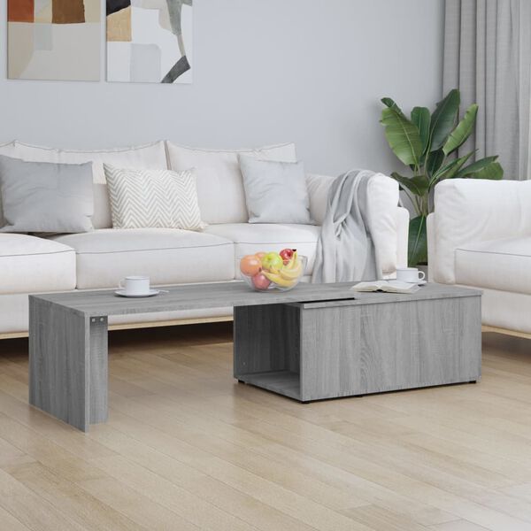 vidaXL Tavolino da Salotto Grigio Sonoma 150x50x35cm Legno Multistrato