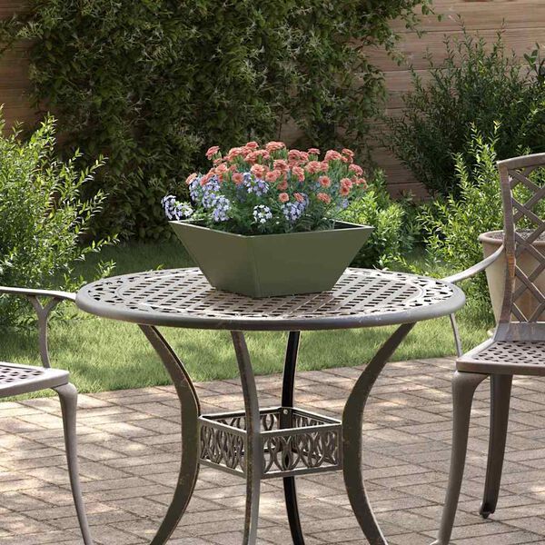 vidaXL Vaso da giardino Verde oliva 35 x 35 x 15 cm