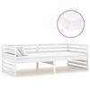 vidaXL Divano Letto con Materasso 90x200 cm Bianco in Legno di Pino