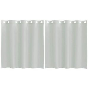 vidaXL Tende in Voile con Occhielli 2 pz Grigio Chiaro 140x140 cm