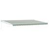 vidaXL Tenda retrattile Verde e Bianco 500 &times; 300 cm