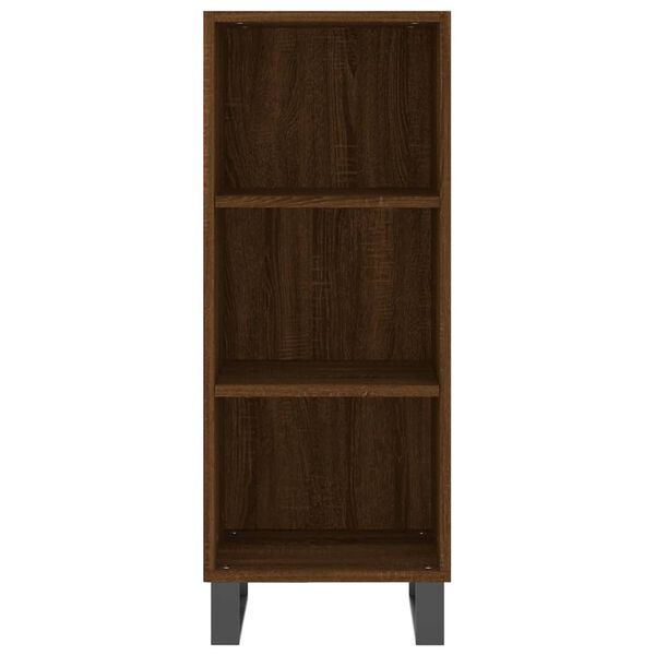 vidaXL Credenza Rovere Marrone 34,5x32,5x90 cm in Legno Multistrato