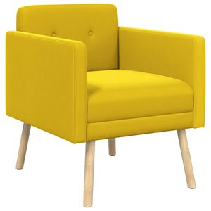 vidaXL Poltrona decorativa Giallo Velluto