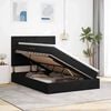 vidaXL Letto con contenitore e LED con led Nero 140 x 190 cm Velluto