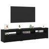 vidaXL Mobile TV 2 pcs Rovere Nero 180 x 35 x 40 cm Legno multistrato