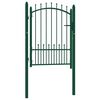 vidaXL Cancello per recinzione Emmen con punte in acciaio 104x109,5 cm verde
