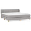 vidaXL Giroletto a Molle con Materasso Grigio Chiaro160x200 cm Tessuto