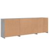 vidaXL Credenza con Luci LED Grigio Sonoma 202x37x67 cm