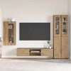 vidaXL Set mobile TV FLORIN Rovere artigianale Legno multistrato