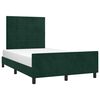 vidaXL Giroletto senza Materasso Verde Scuro 120x190 cm Velluto