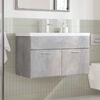 vidaXL Mobile da Bagno con Lavabo Integrato Grigio Cemento