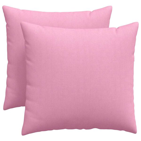 vidaXL Cuscini da Divano 2 pcs Rosa 50 x 50 cm Tessuto