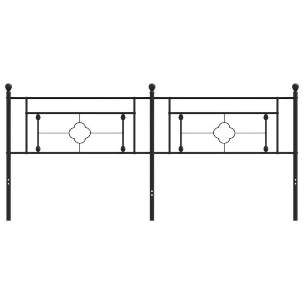 vidaXL Testiera di Ricambio in Metallo Nero 200 cm