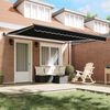 vidaXL Tenda Retrattile Nero 400 &times; 300 cm Poliestere e Alluminio