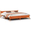 vidaXL Letto senza Materasso Marrone Cera 200x200 cm in Legno di Pino