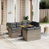 vidaXL Set Divano da Giardino 9 pz con Cuscini Grigio in Polyrattan