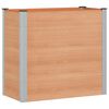 vidaXL Letto rialzato da giardino Marrone 100 x 50 x 91 cm alluminio