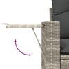vidaXL Set Divano Giardino 10 pz con Cuscini Grigio Chiaro Polyrattan